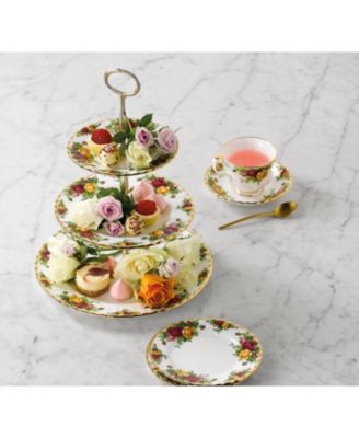   Old Country Roses ケーキスタンド3段 Royal Albert Old Country Roses Three Tier Custom Made Cake