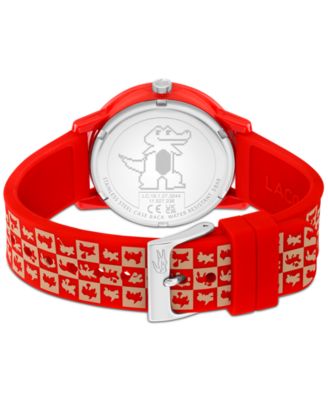 Lacoste Women\'s 12.12 Chinese New Year Red Silicone Strap Watch 36mm Tan Logo Lacoste Silicone Band Wristwatches for Women for sale | eBay main image 3
