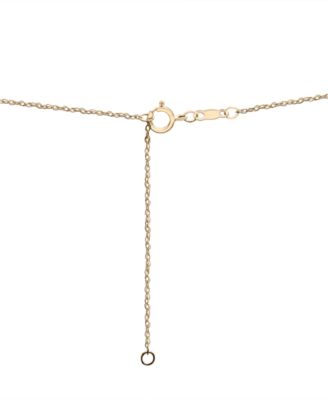 Diamond Ballerina Girl Pendant Necklace (1/20 ct. tw) in 10k Gold, 18" + 2" extender, Created for Macy's