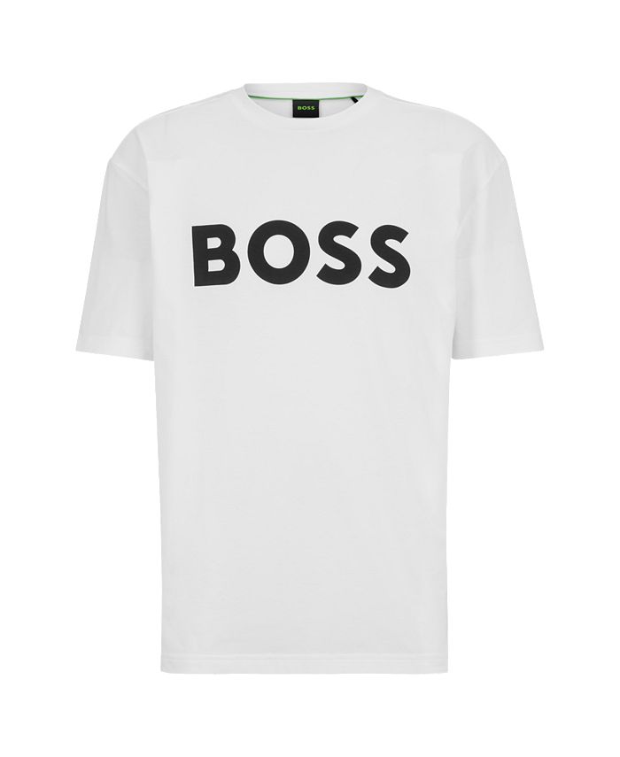 Hugo Boss Men's CottonJersey CrewNeck Logo Print Tshirt Macy's