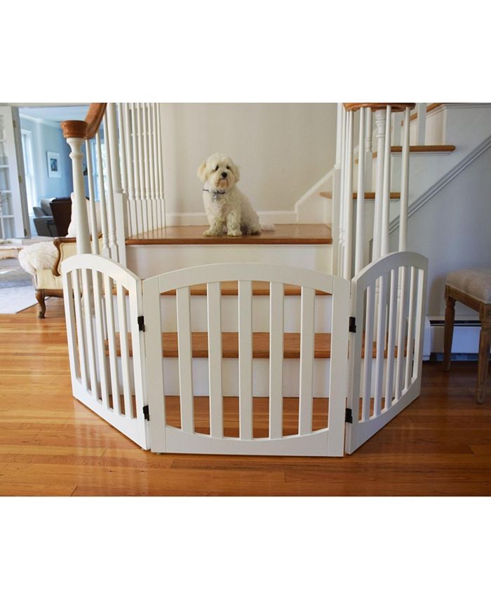 Arf Pets 3Panel Freestanding Dog Gate, Foldable Pet Gate for Home Macy's