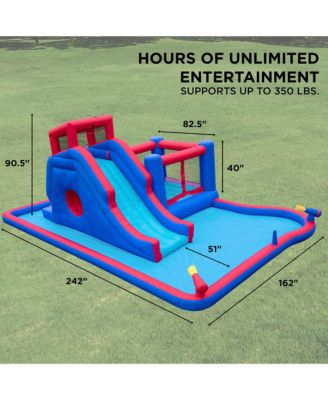 Inflatable Water Slide with Bounce House & Splash Pool