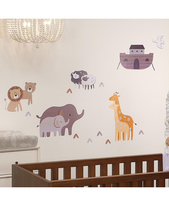 Lambs & Ivy Baby Noah Ark/Boat with Pairs of Animals Wall Decals