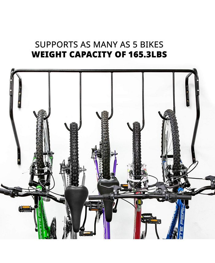 Raxgo Garage Bike Rack Wall Mount Bicycle Storage Hanger with 5 Hooks Macy's