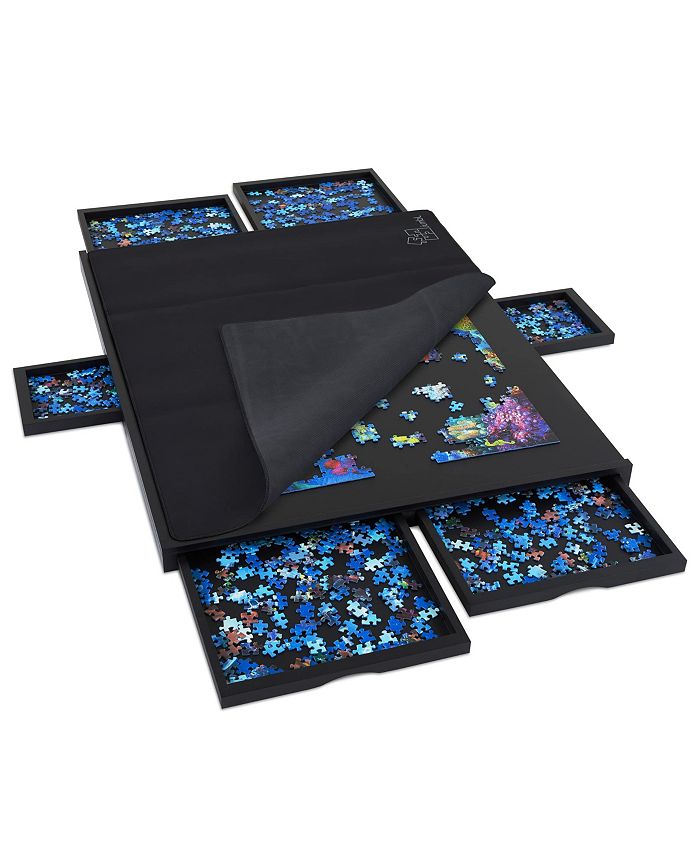 Jumbl 1500 Piece Puzzle Board Rack w/Mat, 27”x35” Wooden Jigsaw Puzzle