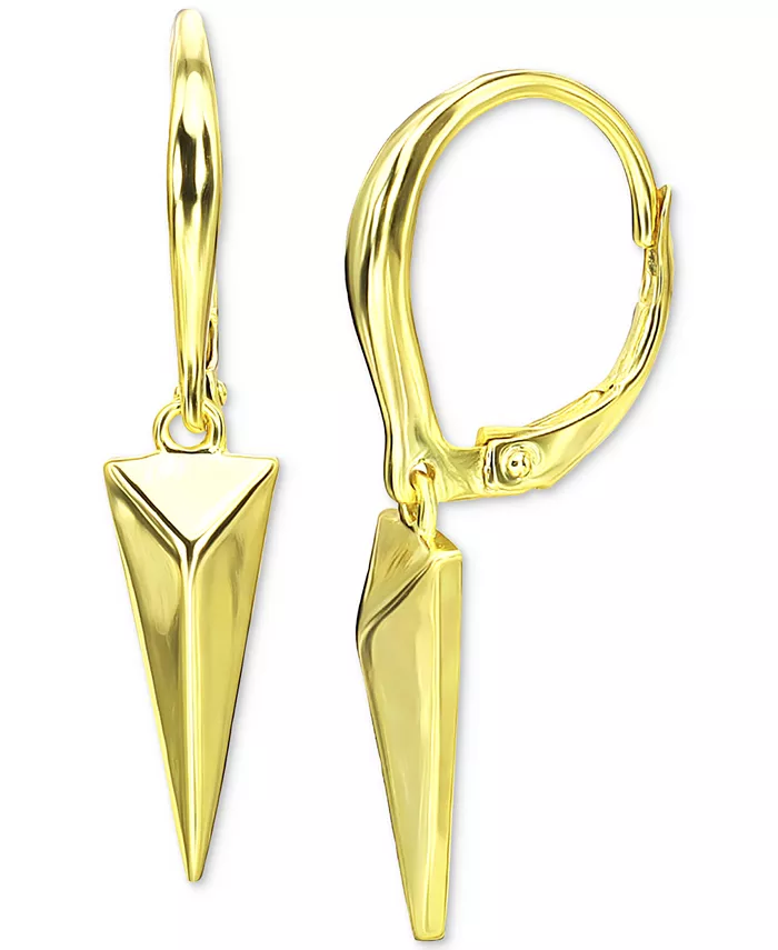 gold pyramid shaped earrings