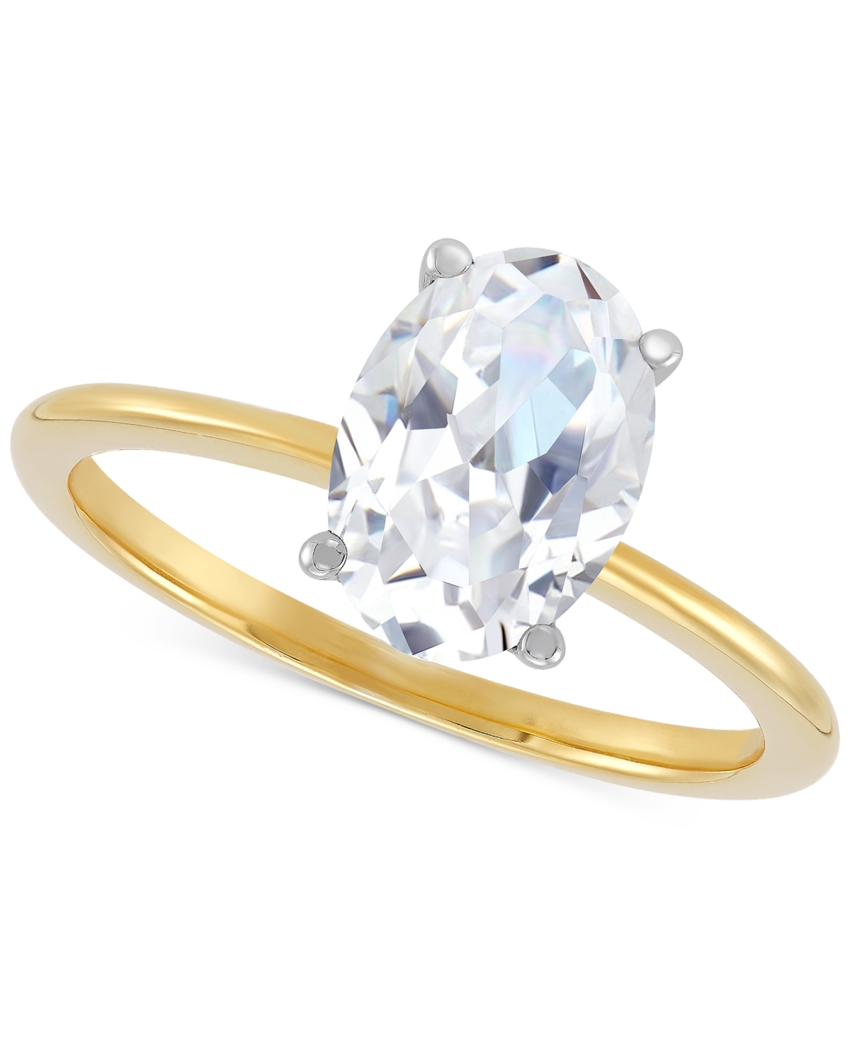 Grown With Love Igi Certified Lab Grown Diamond Oval Solitaire Engagement Ring in 14k Gold