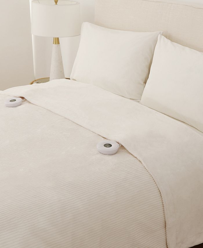 Berkshire Corduroy Striped Texture Electric Blanket King Macy s