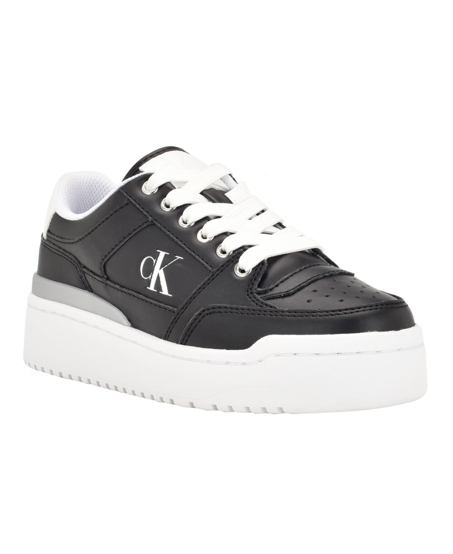 Женские кроссовки Calvin Klein Alondra Lace-Up Platform, цвет: Чёрный — фото 1