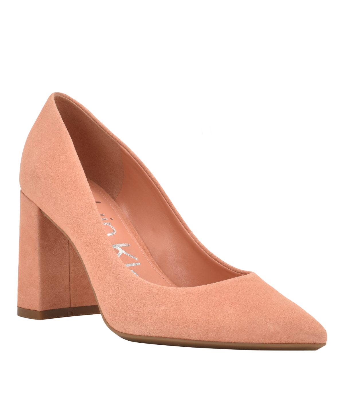 Calvin Klein Jasmine Pointed Toe Pump In Orange Suede