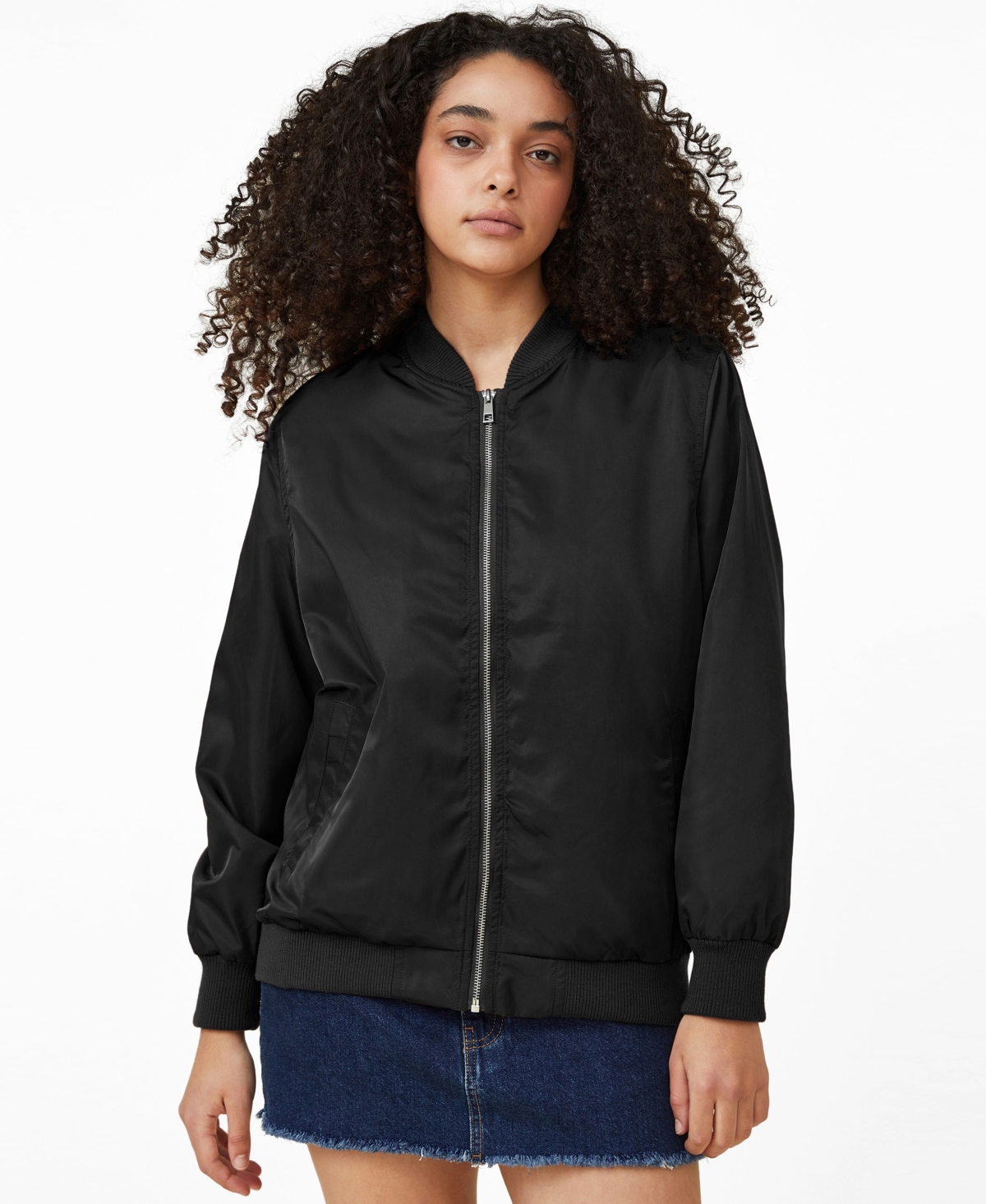 Cotton On Women s The Oversized Lightweight Bomber Jacket Smart
