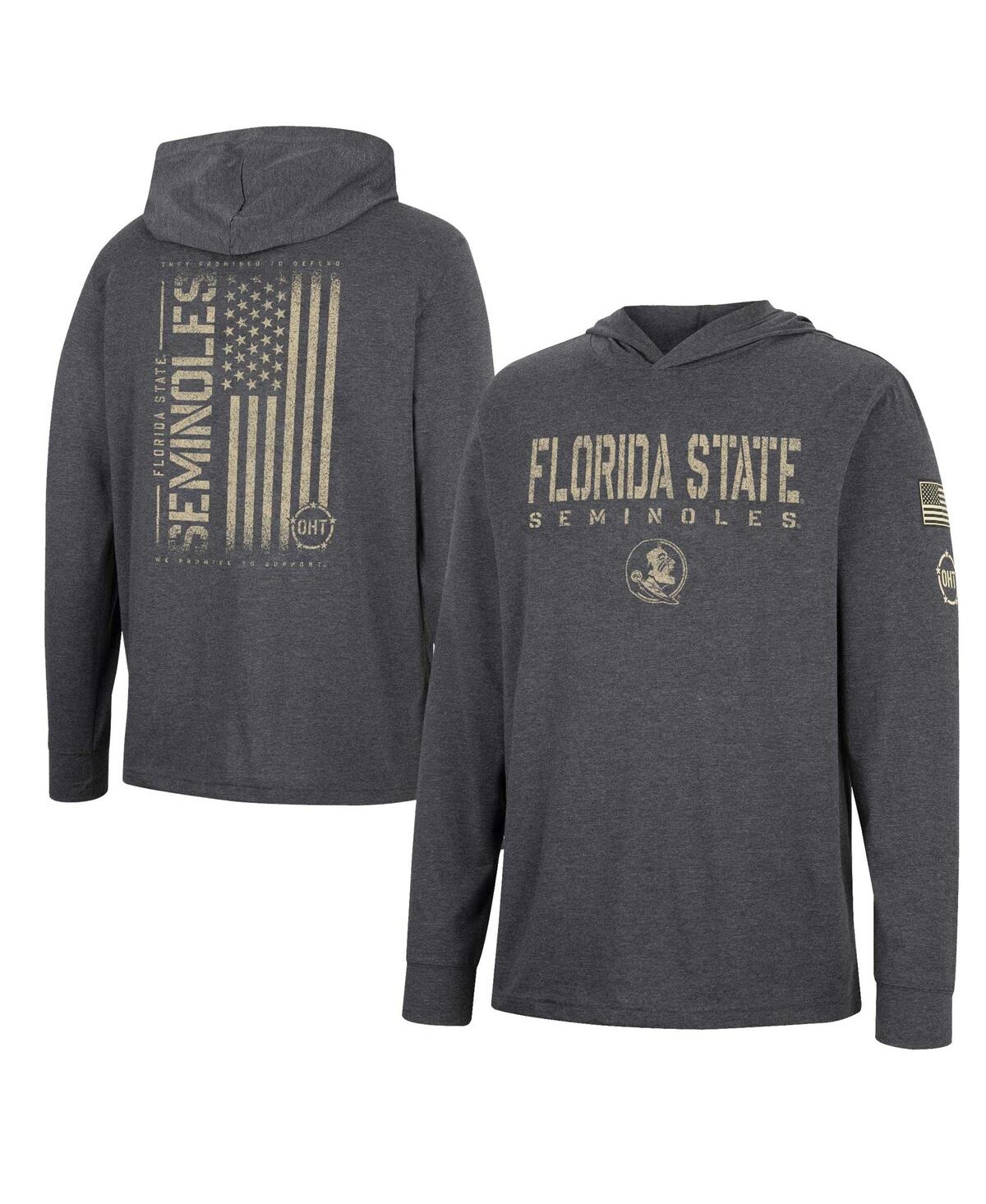 Colosseum Men's  Charcoal Florida State Seminoles Team Oht Military-inspired Appreciation Hoodie Long