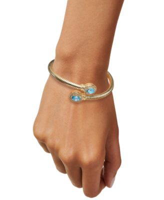Multi-Topaz Bypass Bangle Bracelet (3-5/8 ct. t.w.) in 14k Gold-Plated Sterling Silver