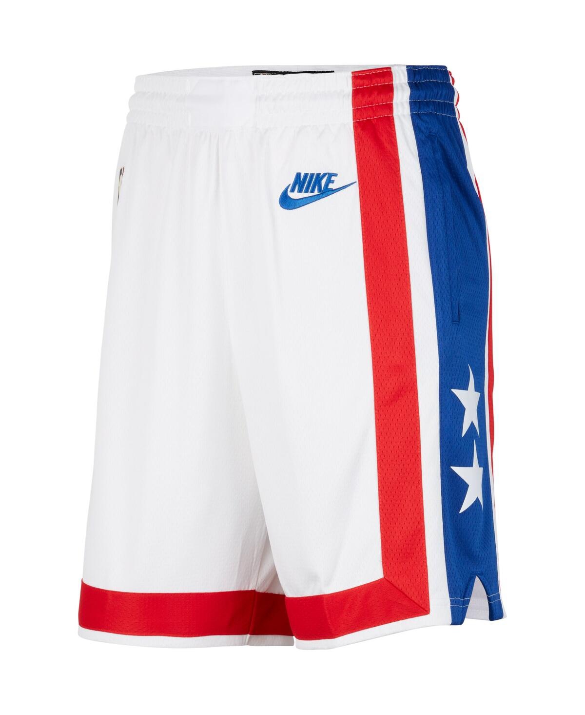 Nike Men's  White, Blue Brooklyn Nets 2022/23 Classic Edition Swingman Performance Shorts In White,blue