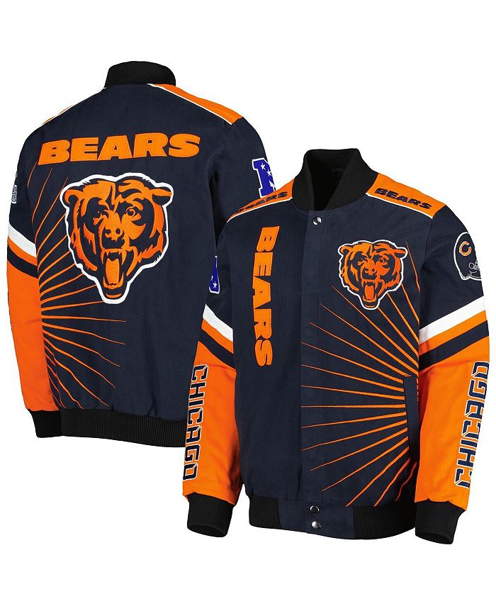 G-III Sports by Carl Banks Men's Navy Chicago Bears Extreme Redzone  Full-Snap Varsity Jacket - Macy's