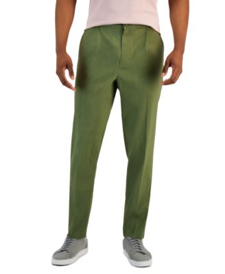 Alfani - Men's Pleated Stretch Tapered Pants