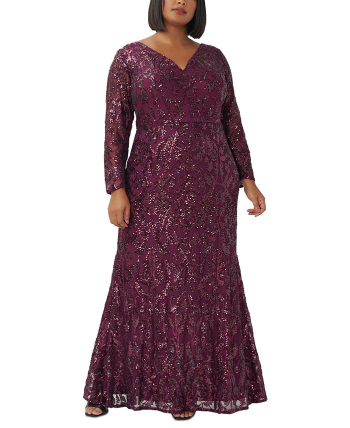Adrianna papell 2025 plus gowns