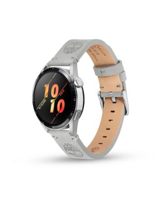 Unisex Ashby Gray Genuine Leather Universal Smart Watch Strap 22mm