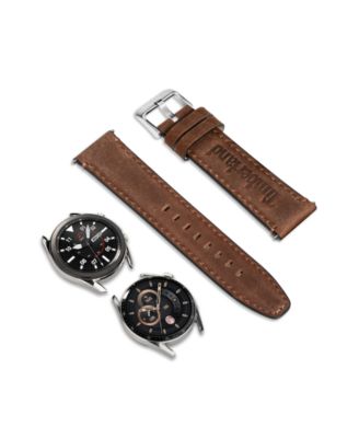 Unisex Barnesbrook Brown Genuine Leather Universal Smart Watch Strap 20mm