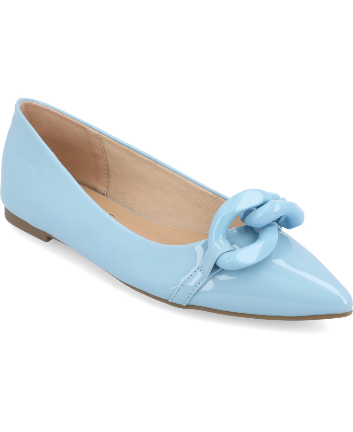 Journee Collection Clareene Pointed Toe Flat In Blue