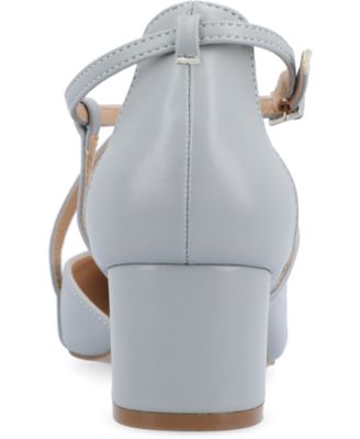 Women's Galvinn Strappy Pointed Toe Block Heel Pumps