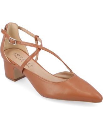 Women's Galvinn Strappy Pointed Toe Block Heel Pumps