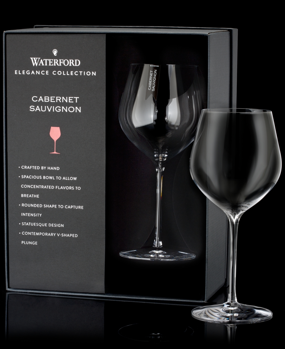 Waterford Lismore Elegance 2-piece Bordeaux Wine Glass Set In Clear