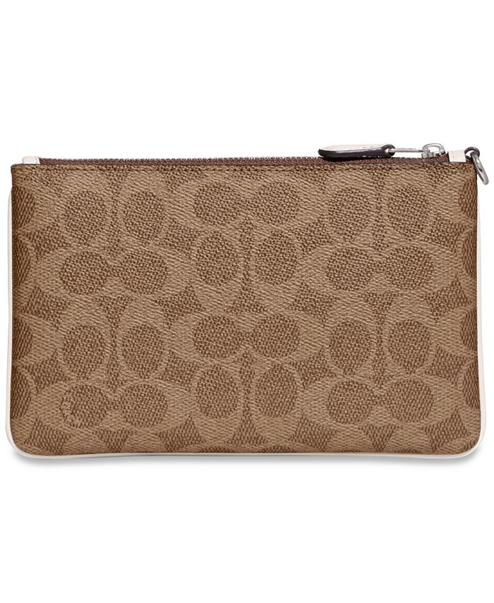 COACH Bunny Graphic Colorblock Signature Coated Canvas Small Wristlet