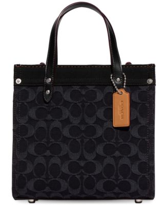 COACH - Signature Washed Denim Small Field Tote 22