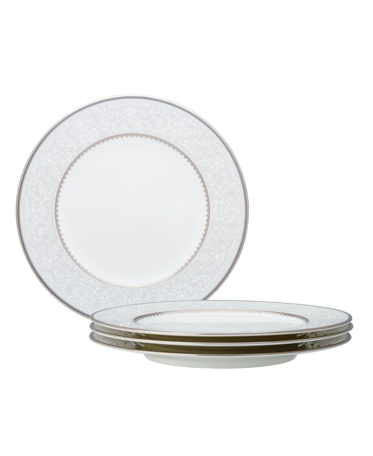 Noritake Brocato Set Of 4 Salad Plates, Service For 4 In Gray