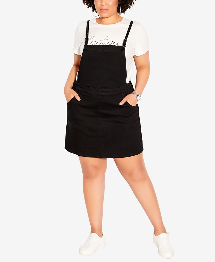 City chic pinafore dress online