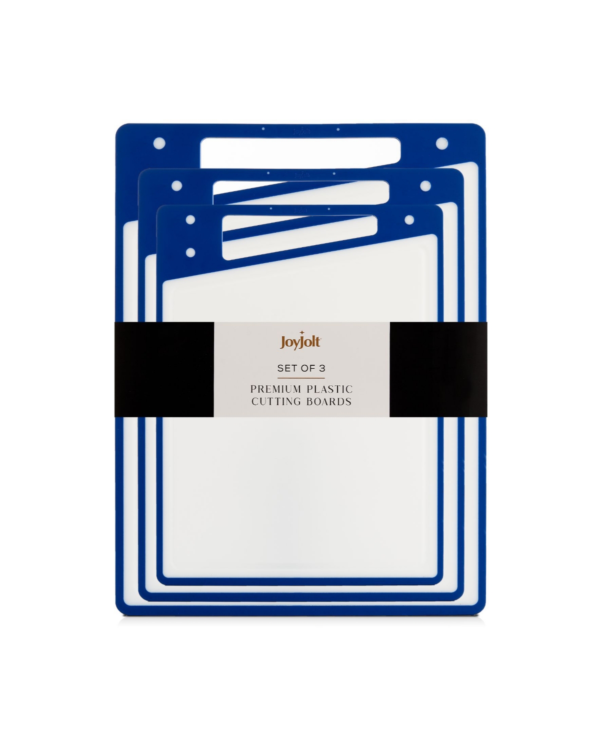 Shop Joyjolt Plastic 3 Piece Cutting Board Set In Blue