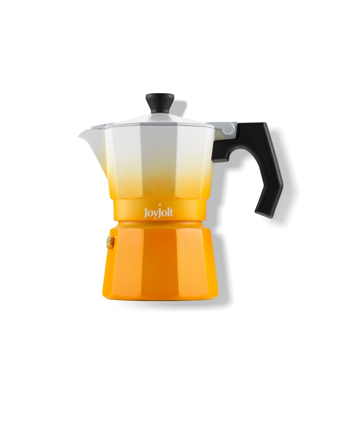 Joyjolt Italian Moka Pot 3 Cup Capacity Stovetop Aluminium Espresso Maker In Orange