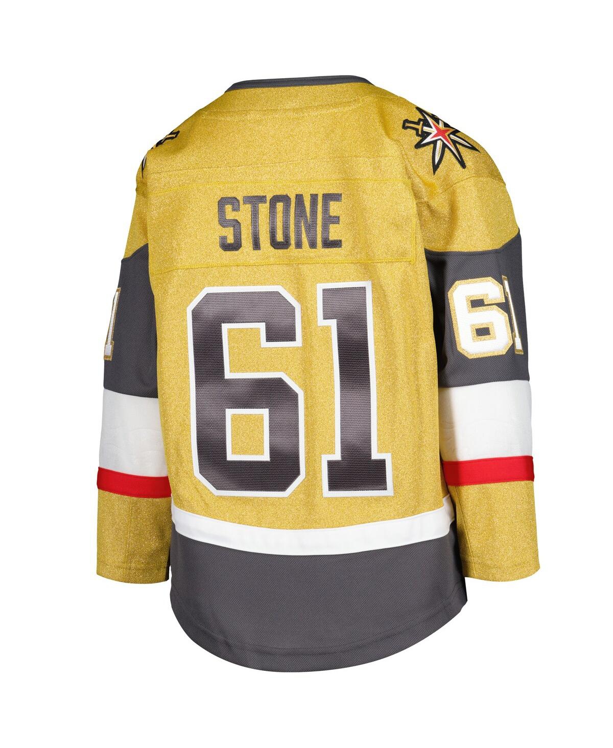 Big Boys and Girls Mark StoneVegas Golden Knights Home Captain Patch Premier Player Jersey - Gold