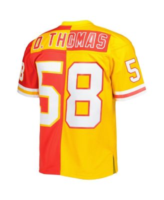 Men's Derrick Thomas Red, Gold Kansas City Chiefs 1994 Split Legacy Replica Jersey
