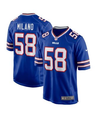 Men's Matt Milano Royal Buffalo Bills Game Player Jersey