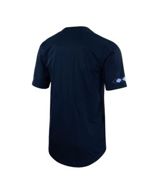 Men's Navy North Carolina Tar Heels Two-Button Replica Baseball Jersey