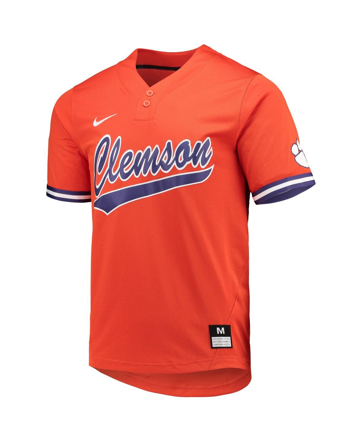 Men's and Women's NikeClemson Tigers Two-Button Replica Softball Jersey - Orange