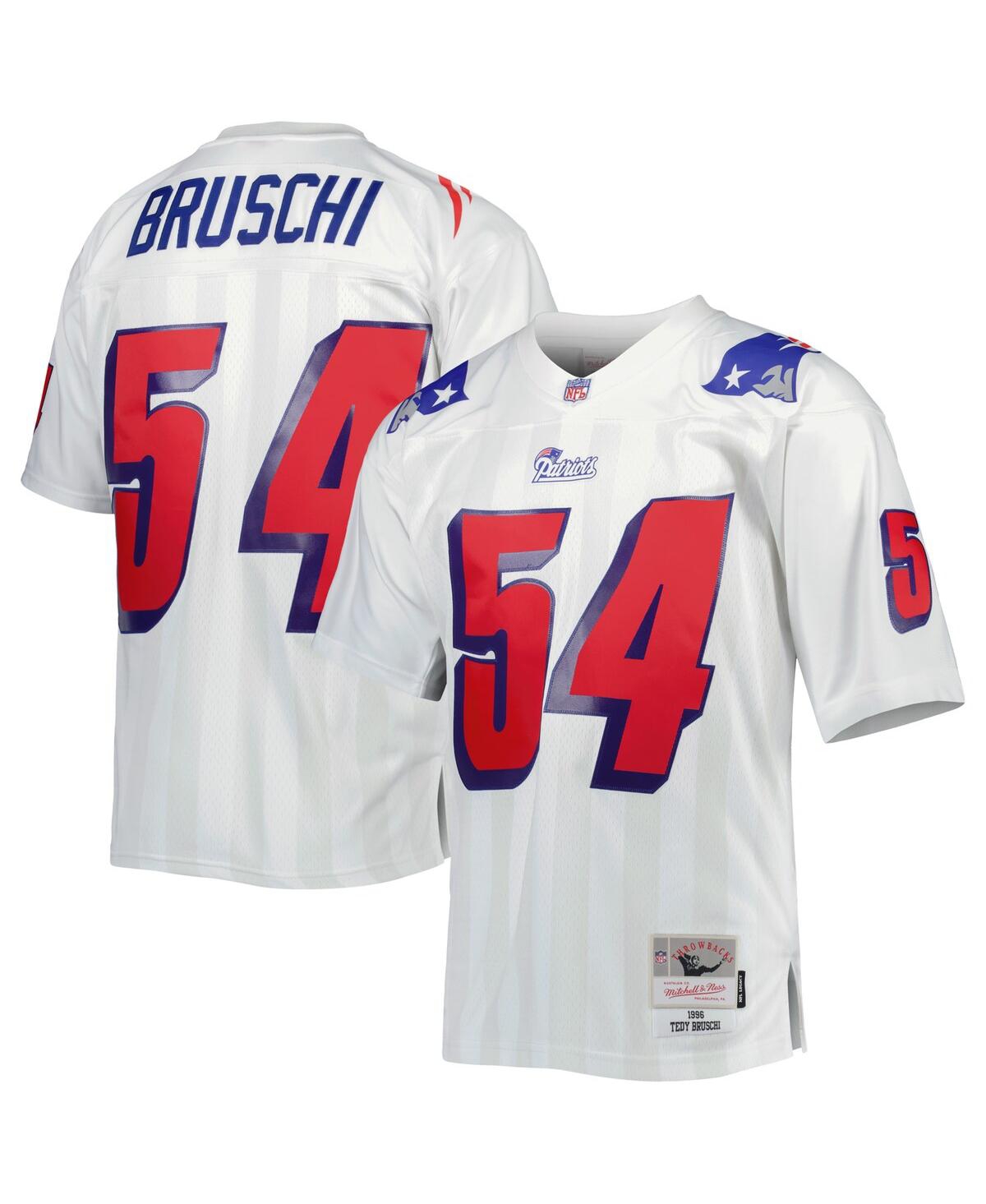 Men's Mitchell & Ness Tedy BruschiNew England Patriots 1996 Legacy Replica Jersey - White
