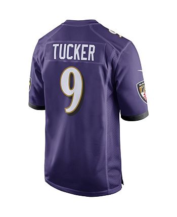 Women's Baltimore Ravens Justin Tucker Nike Purple Game Player Jersey