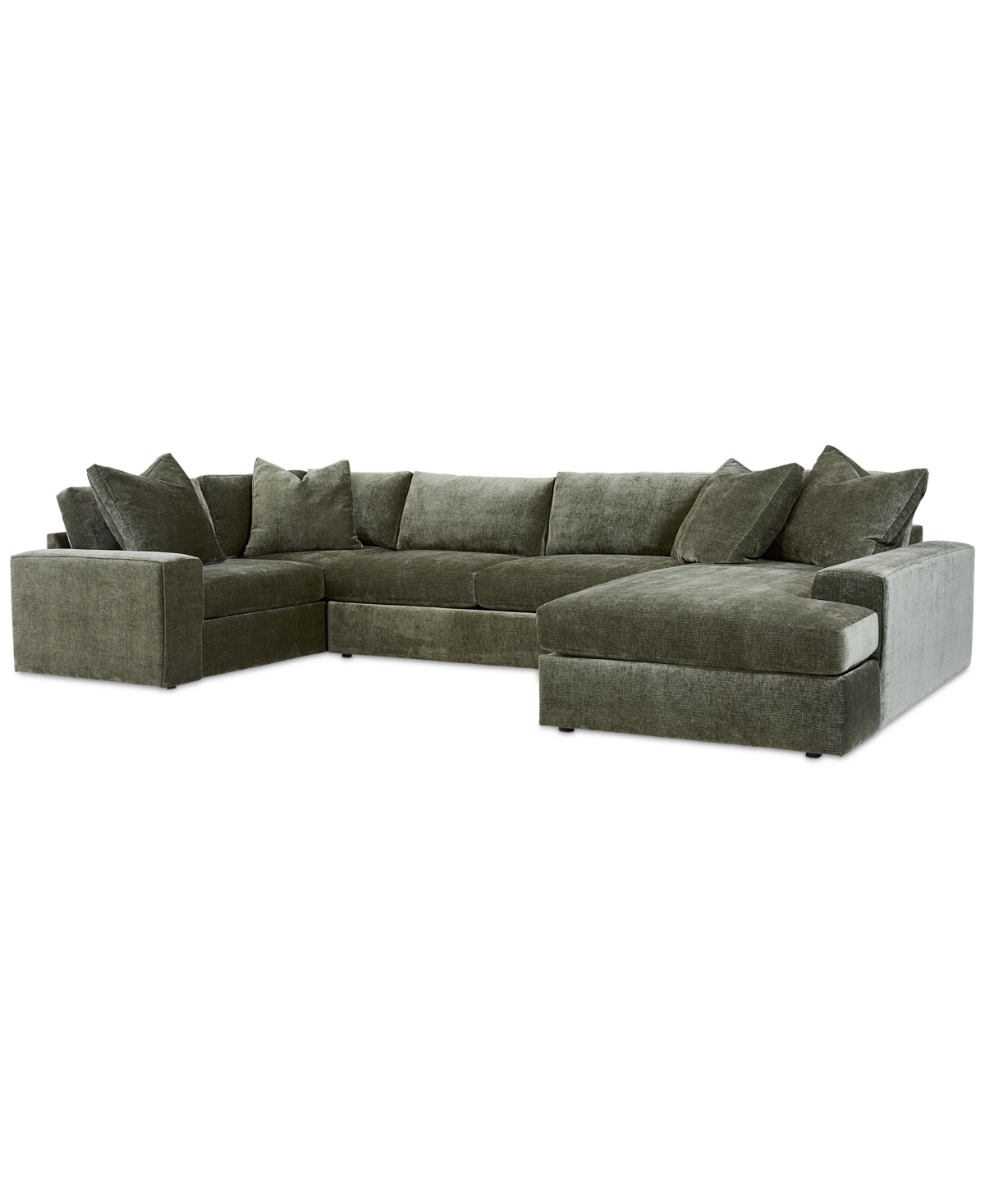 Furniture Michola 155" 3-pc. Fabric Sectional With Chaise, Created For Macy's In Zion Forest