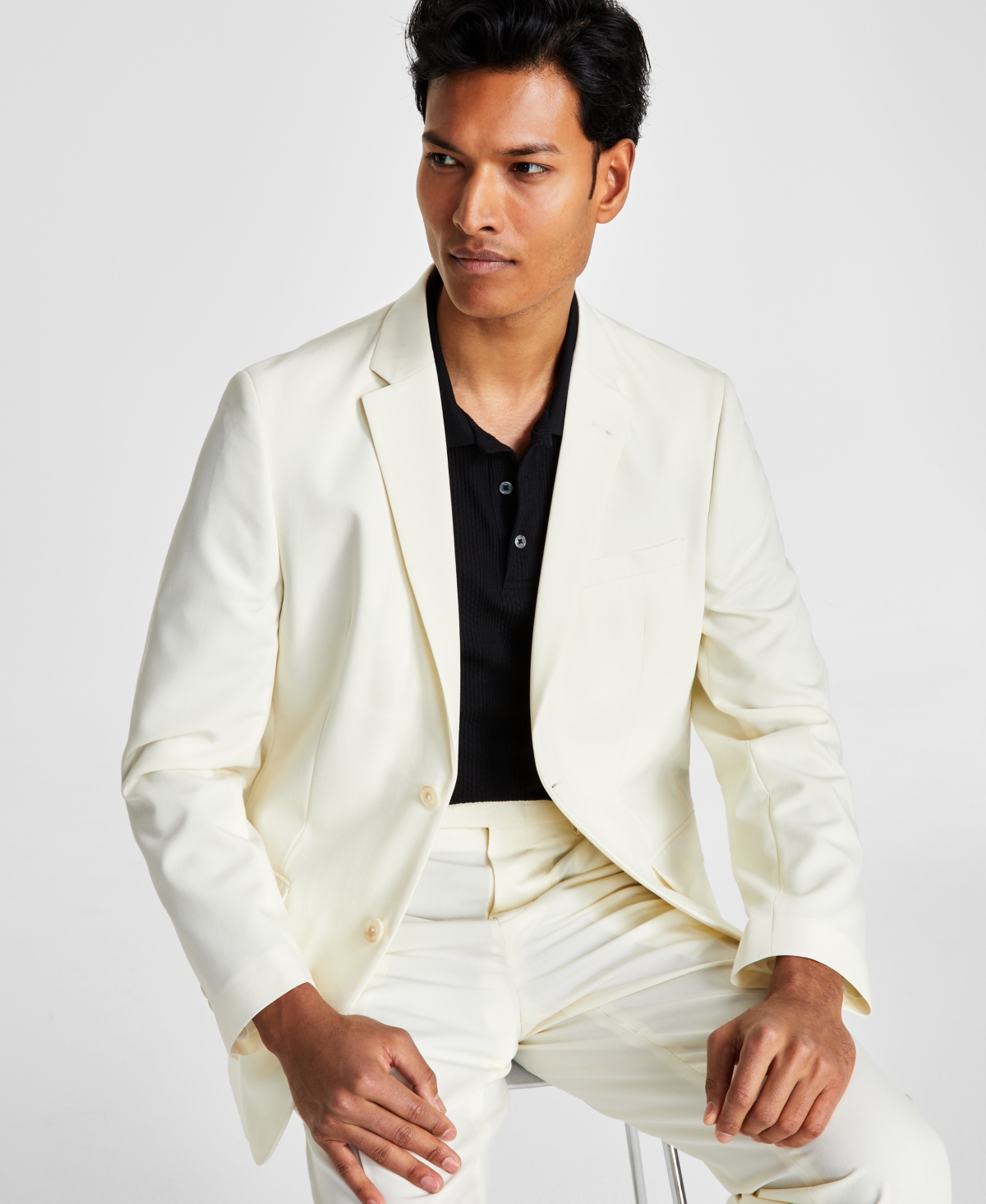 Vince Camuto Men's Slim-fit Spandex Super-stretch Suit Jacket In White