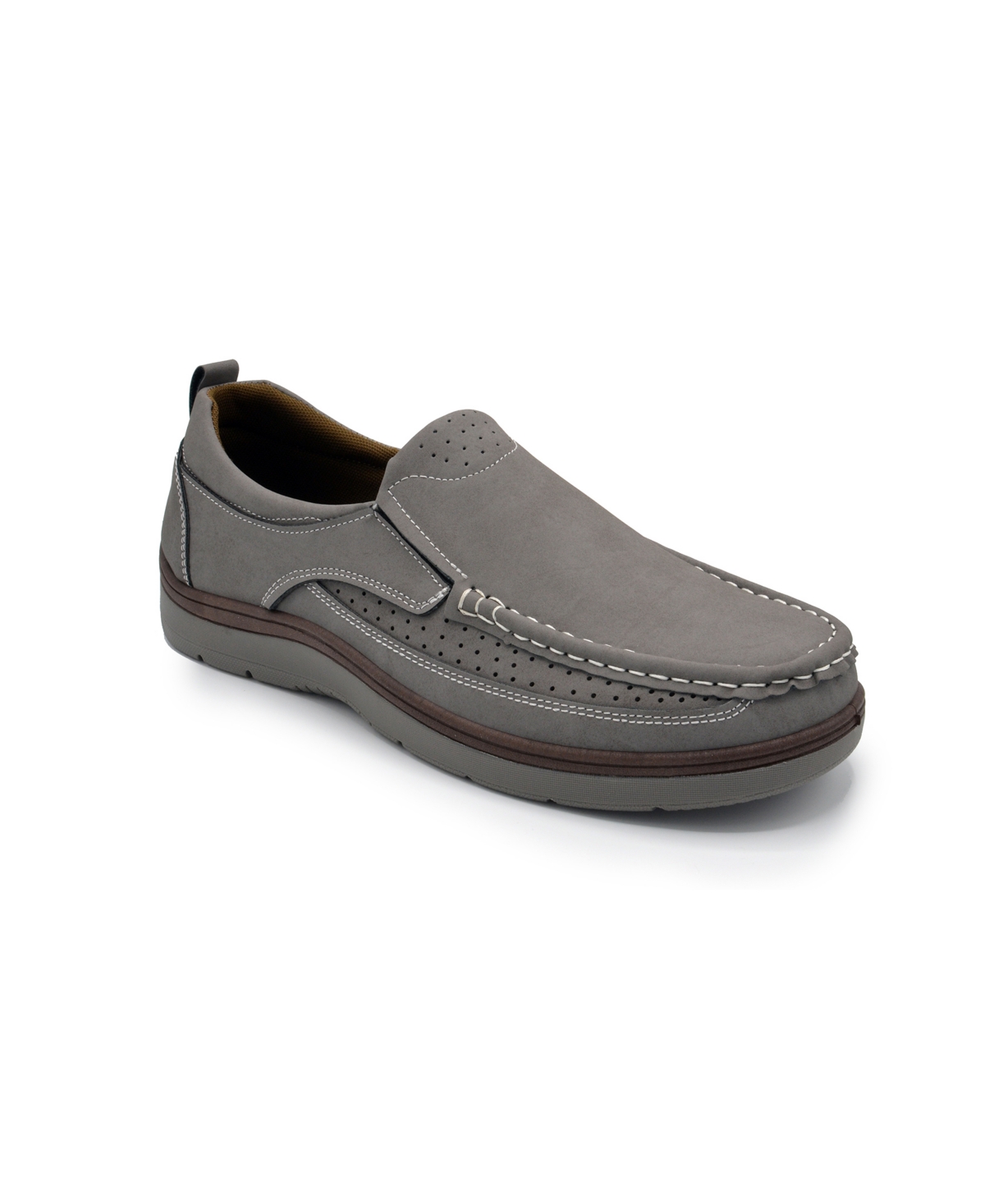 Shop Aston Marc Men's Slip-on Walking Casual Shoes In Gray