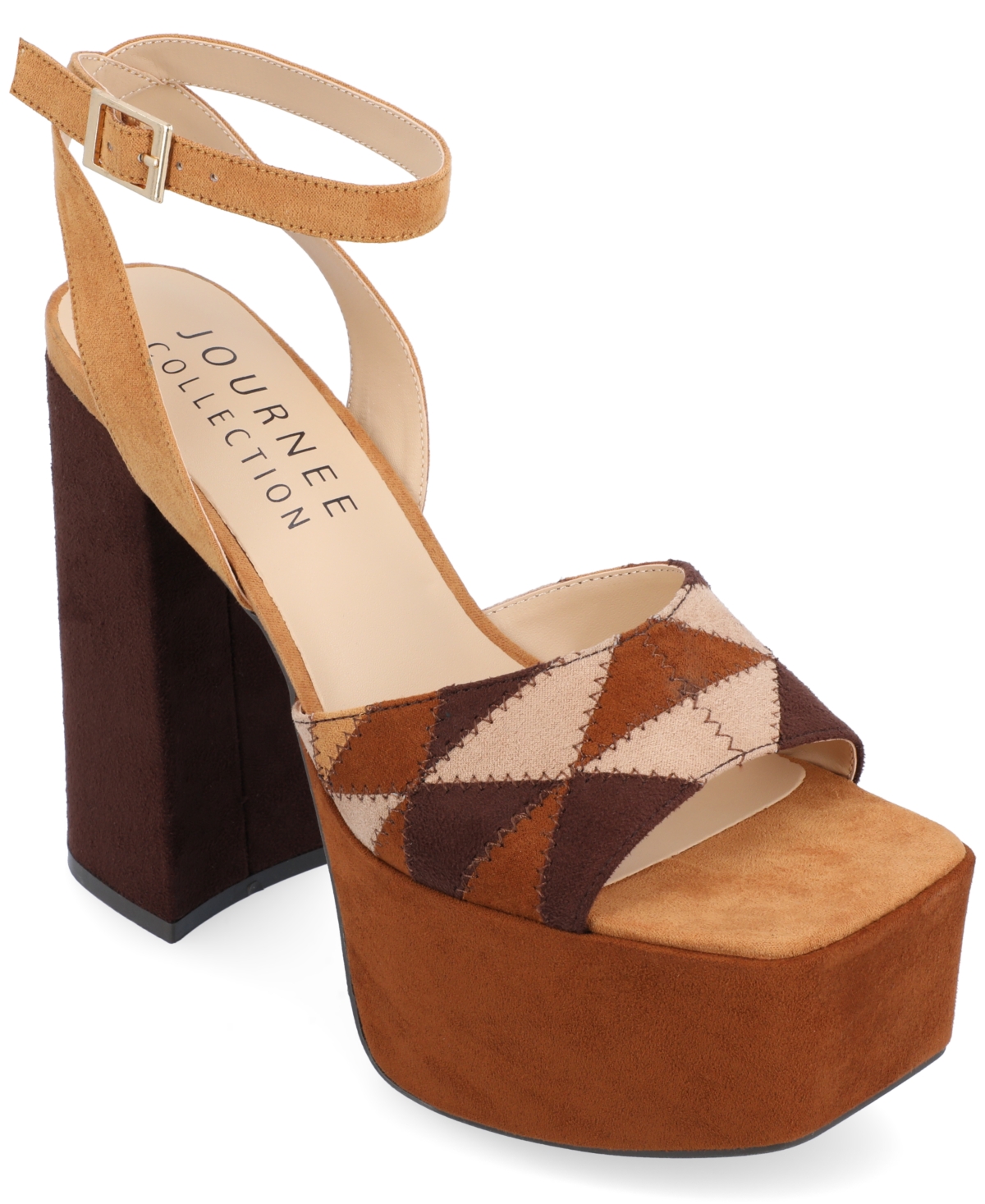 Journee Collection Women's Asherby Platform Sandals In Brown