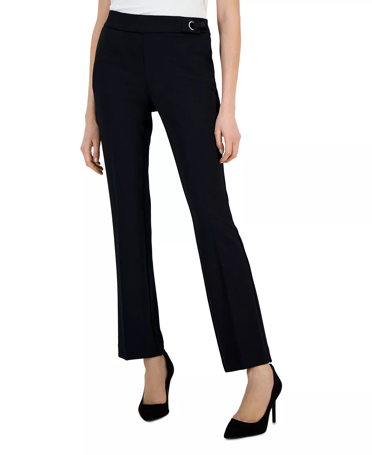 Women's Mid-Rise Stretch-Twill Trousers