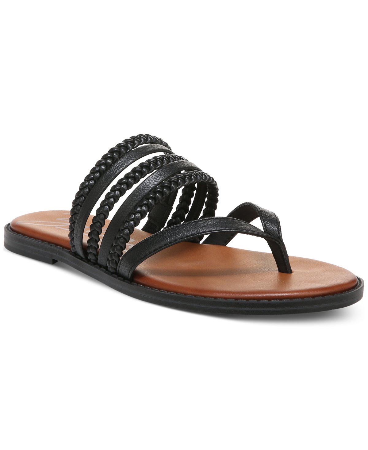 Zodiac Women's Cary Braided Strappy Thong Flip Flop Slide Sandals Women