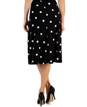 Kasper polka dot skirt sales