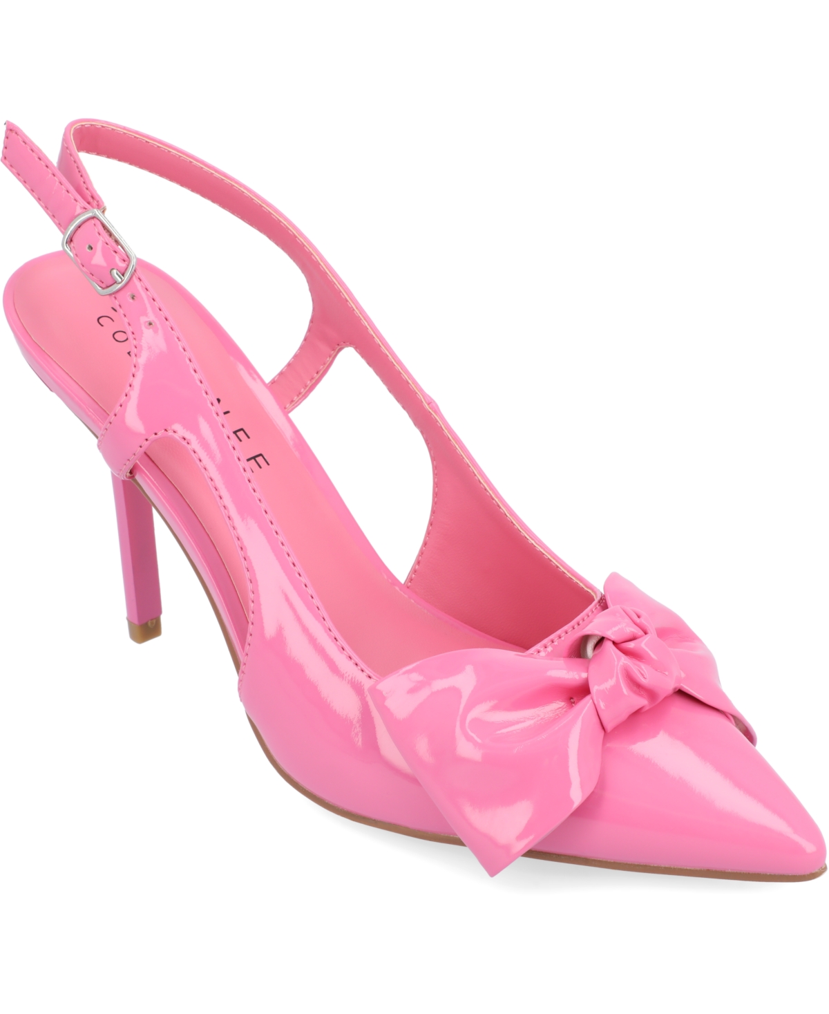Journee Collection Women's Viera Bow Slingback Pumps In Pink