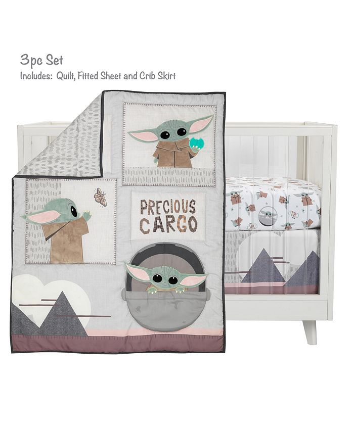 Lambs & Ivy Star Wars The Child Baby Yoda Nursery 3Piece Baby Crib