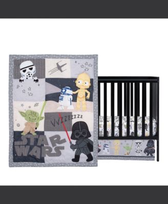 Star Wars Classic 3-Piece Baby Crib Bedding Set - Yoda/Darth Vader